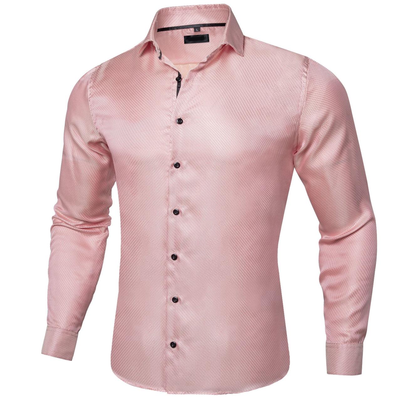 Pink plaid dress shirt mens