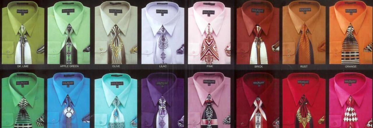 Mens dress shirt tie sets