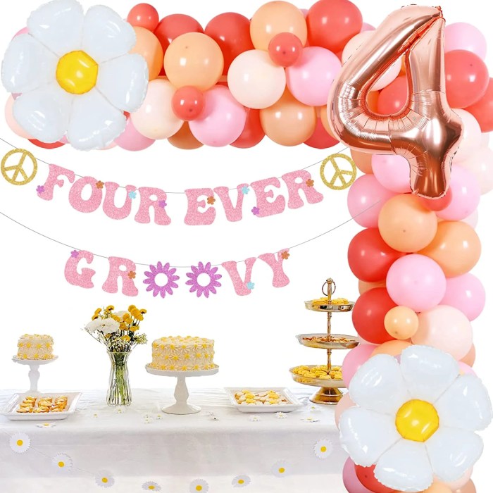 How to make 4th birthday decoration with photos