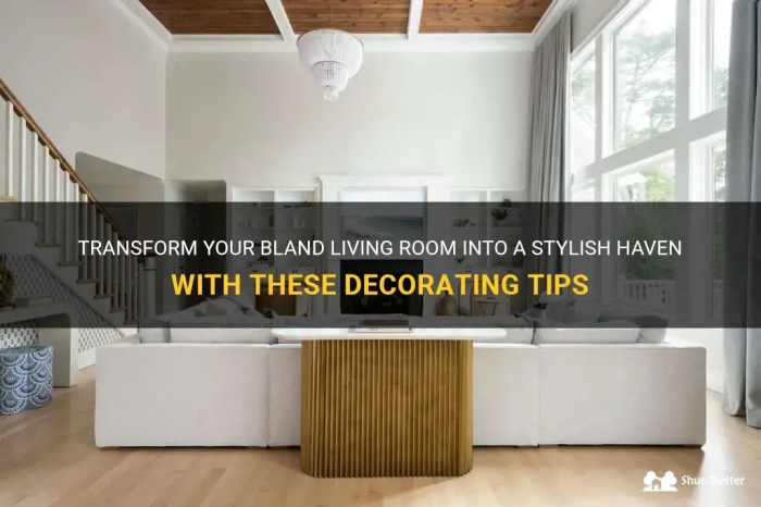 How to decorate a bland living room