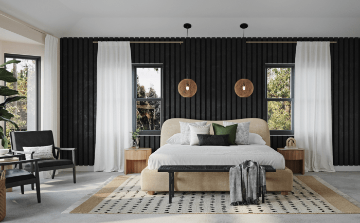 How to decorate a room with black walls