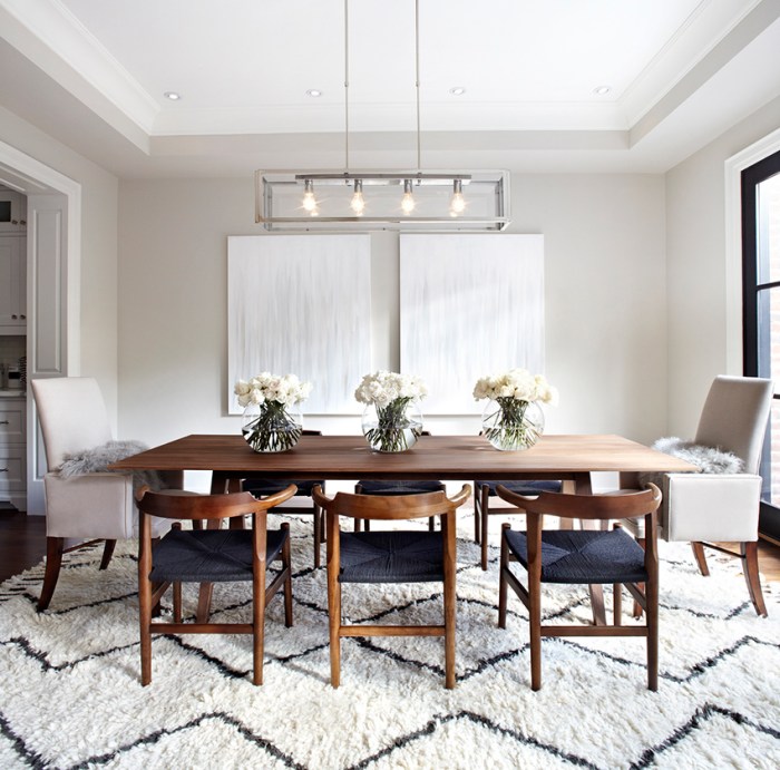 How to decorate large dining room