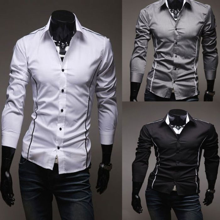 Men's dress shirts with designs