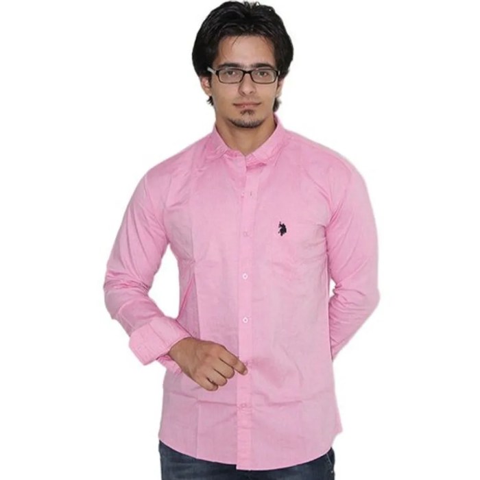 Pink plaid dress shirt mens