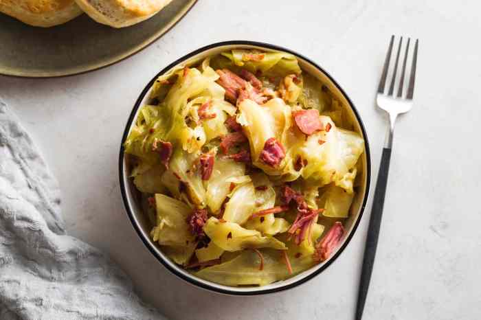 Cabbage southern fried bacon dish cooking side savory atop bits vegetable served crispy enjoy classic favorite so